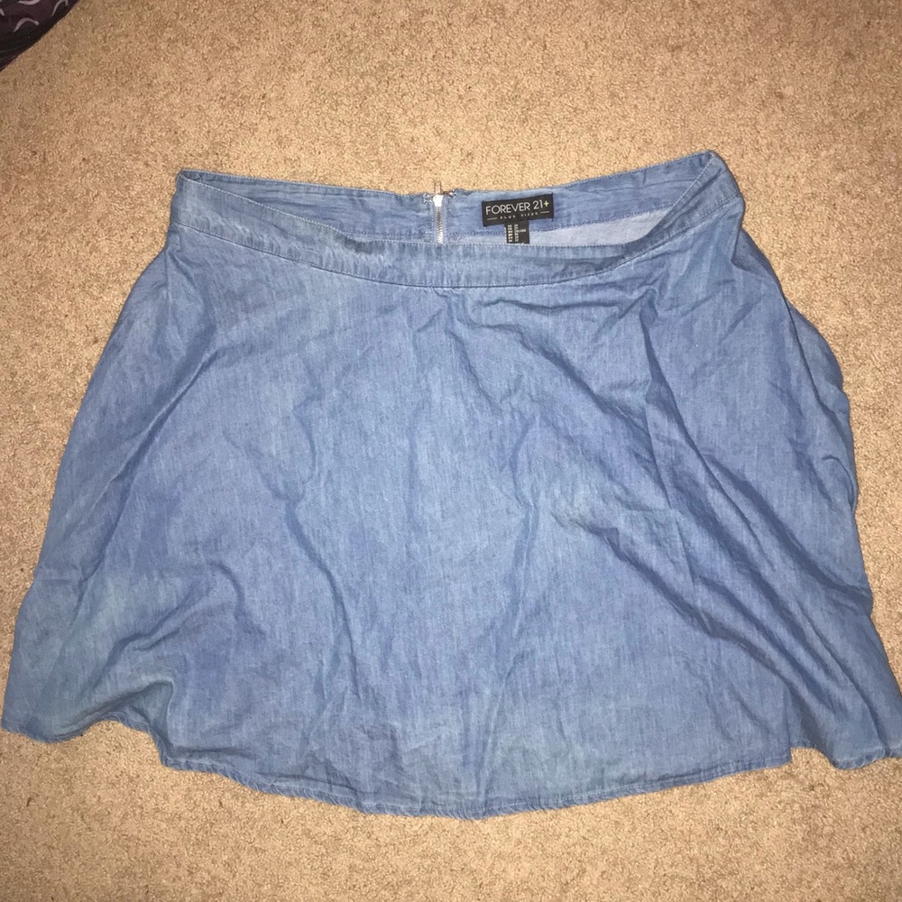 Forever 21+ denim skater skirt